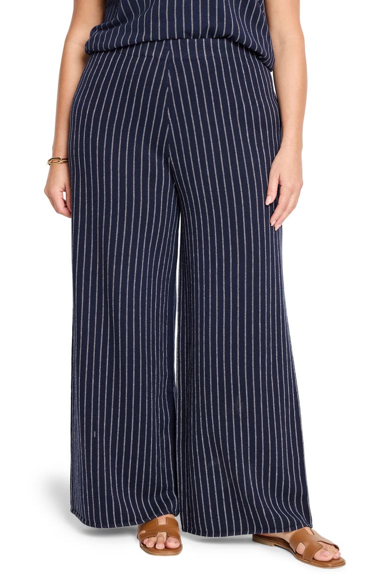 Destination Stripe Wide Leg Knit Pants, Main, color, INDIGO MULTI