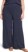 NIC+ZOE Destination Stripe Wide Leg Knit Pants