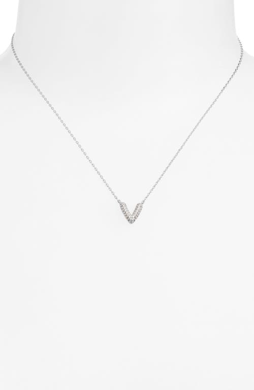 Leith Cubic Zirconia Initial Pendant Necklace