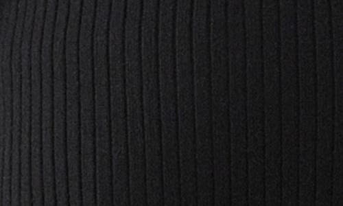 True Religion Embroidered Faux Fur Accent Rib Longline Cardigan In Black