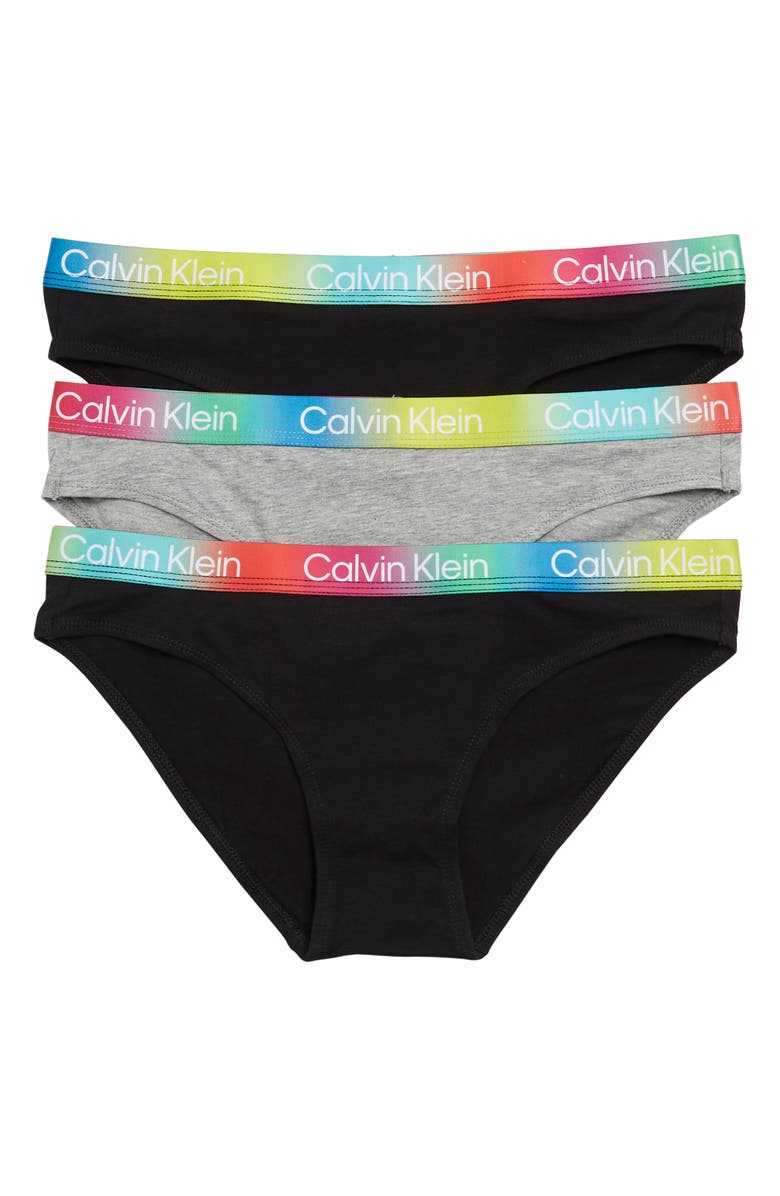 Calvin Klein Motive Pride Bikini Underwear - Pack of 3, Main, color, 