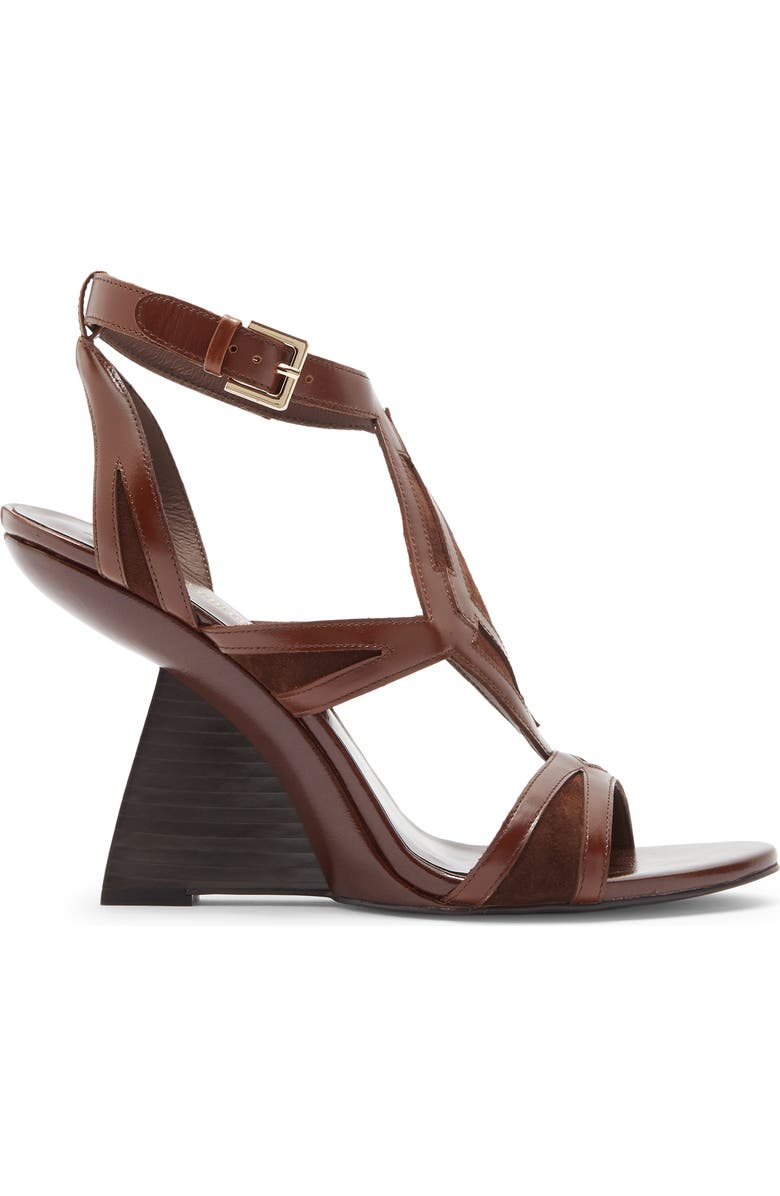 Jeffrey Campbell Tam-Tam Wedge Sandal, Alternate, color, Brown Combo