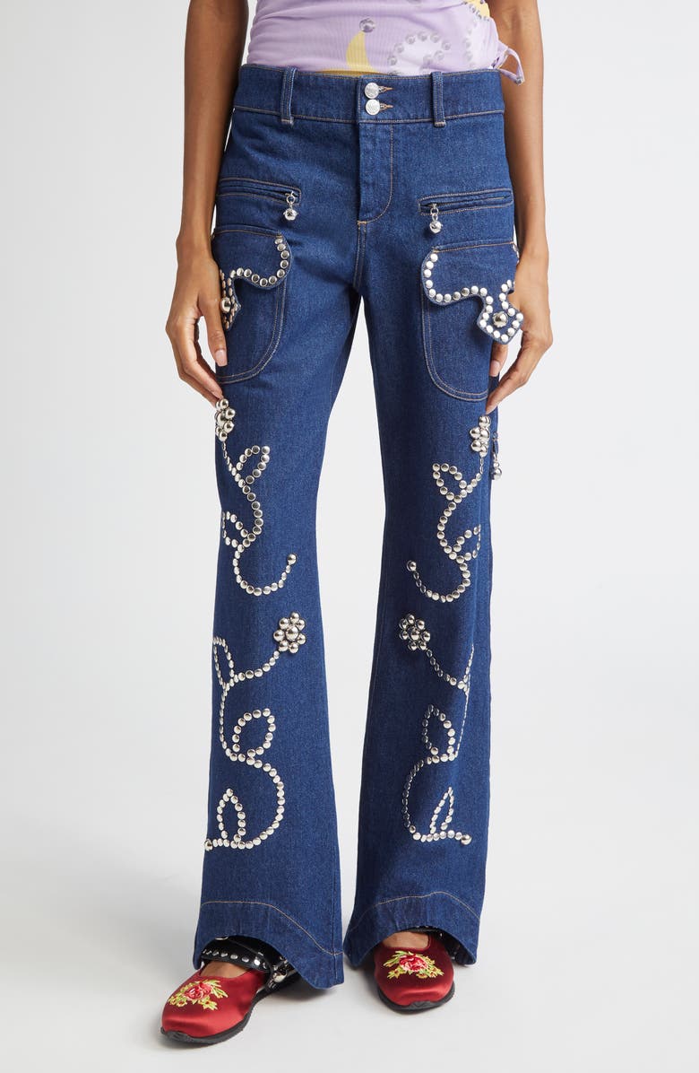 Chopova Lowena Moppy Charm Wide Leg Jeans, Main, color, 