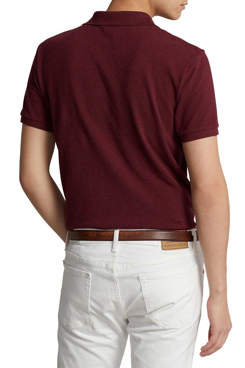 Solid Cotton Polo Shirt, Alternate, color, SPRING WINE HEATHER