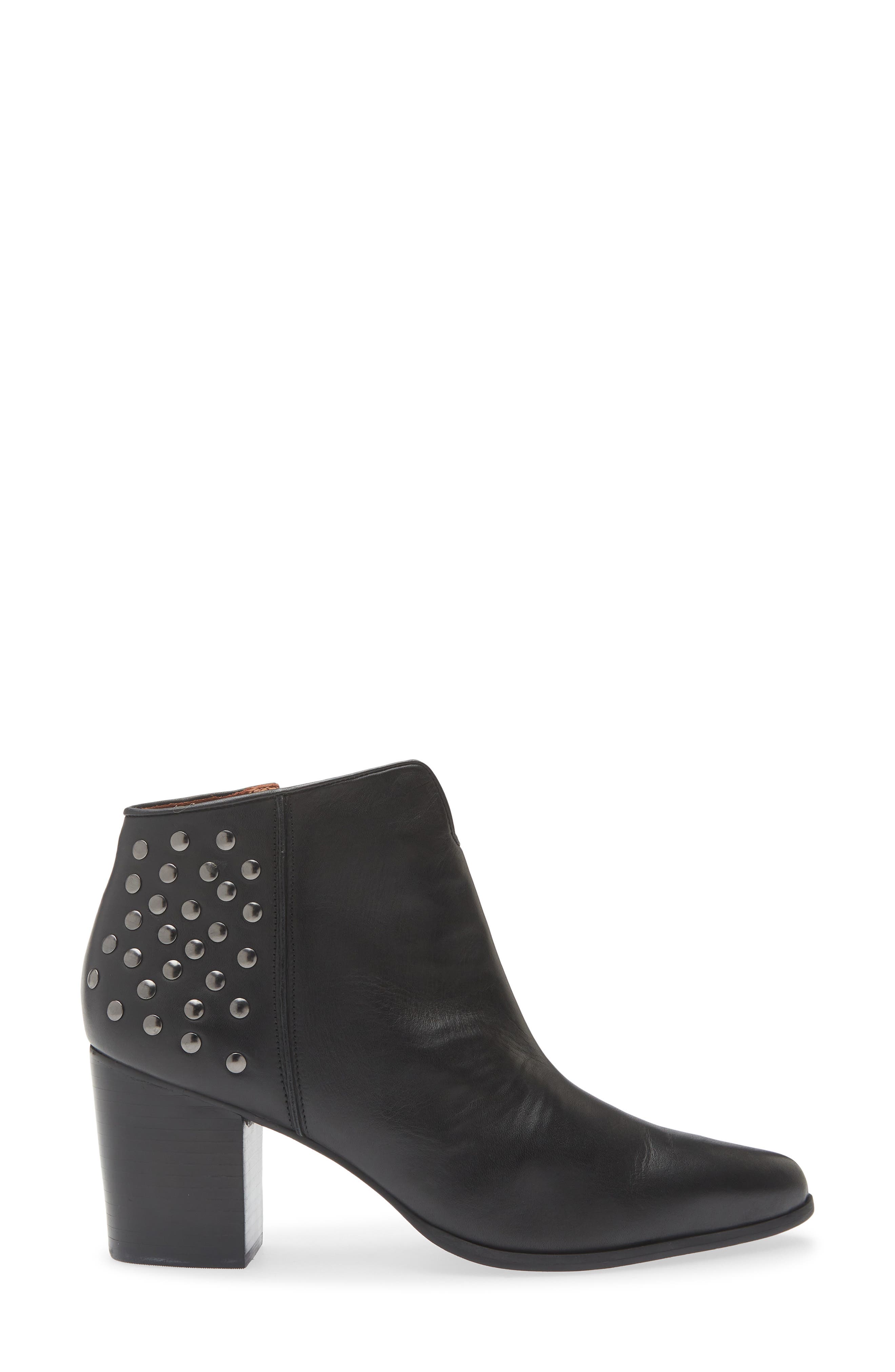 Edie Pointed Toe Bootie, Alternate, color, BLACK LEATHER