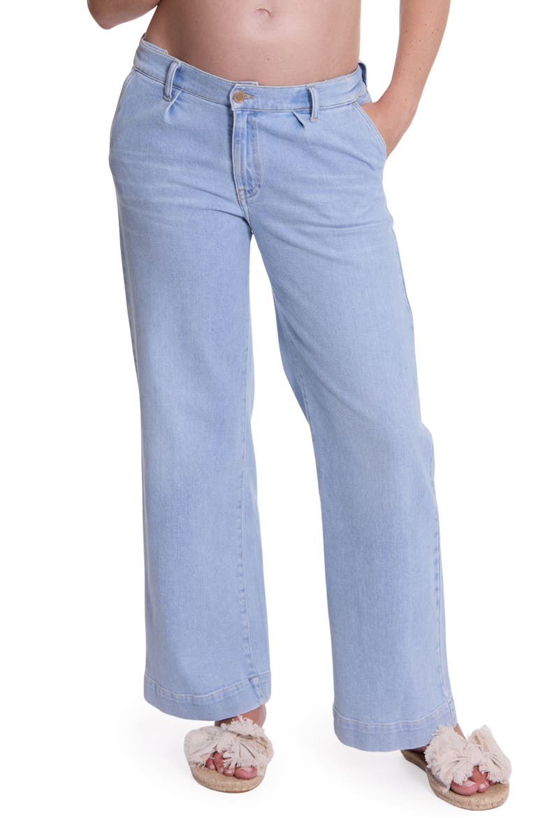 Kelly Wide Leg Maternity Jeans, Main, color, LIGHT BLUE