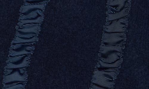 Ted Baker Ruffle Bow Cardigan In Blue