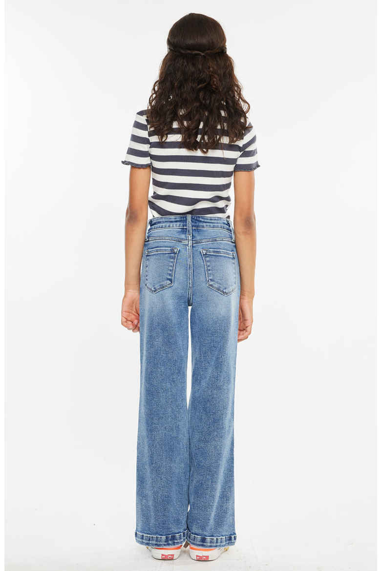 Glen High Rise Wide Leg Flare Jeans, Alternate, color, Medium Wash
