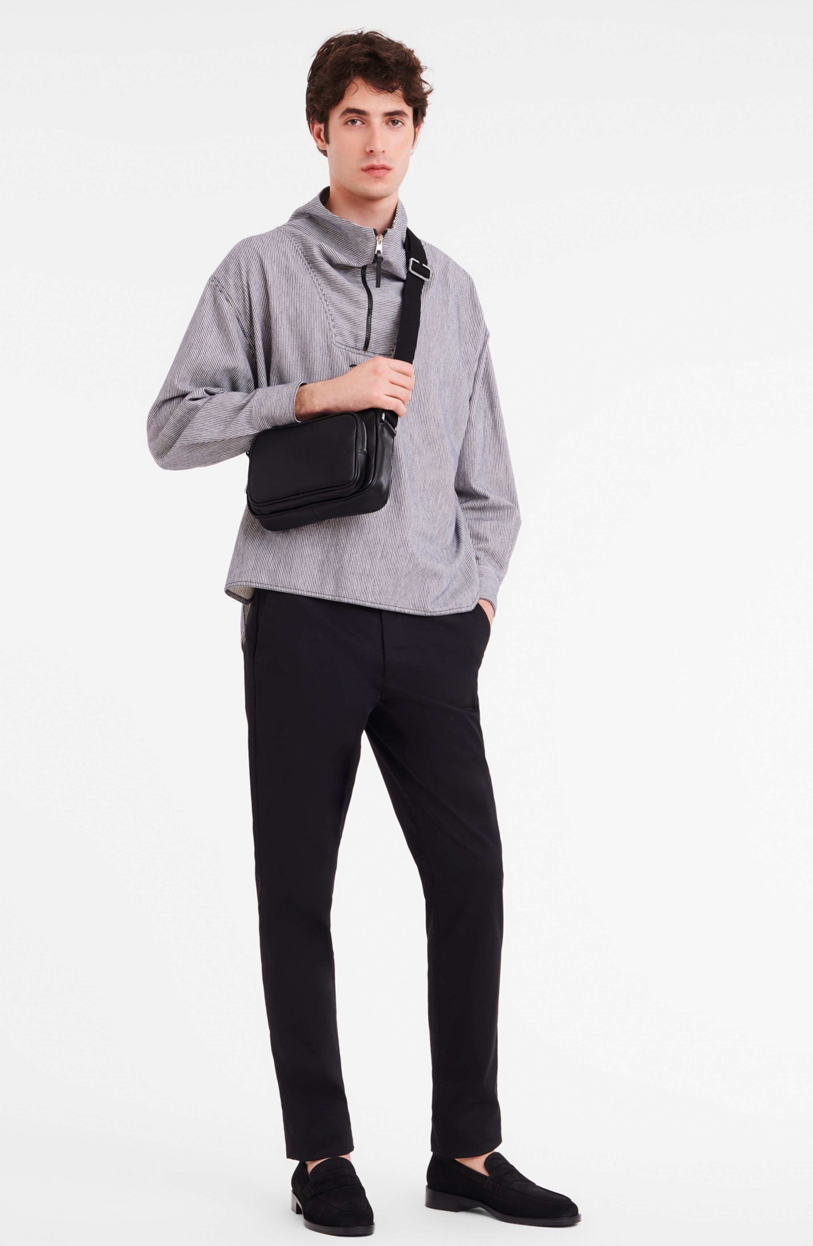 Longchamp Le Foulonné Leather Camera Bag, Alternate, color, 