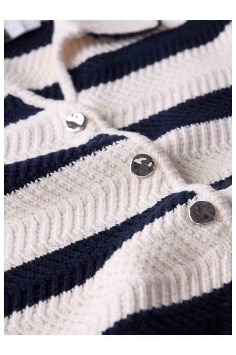 Stripe Collar Knit Tee, Alternate, color, Navy