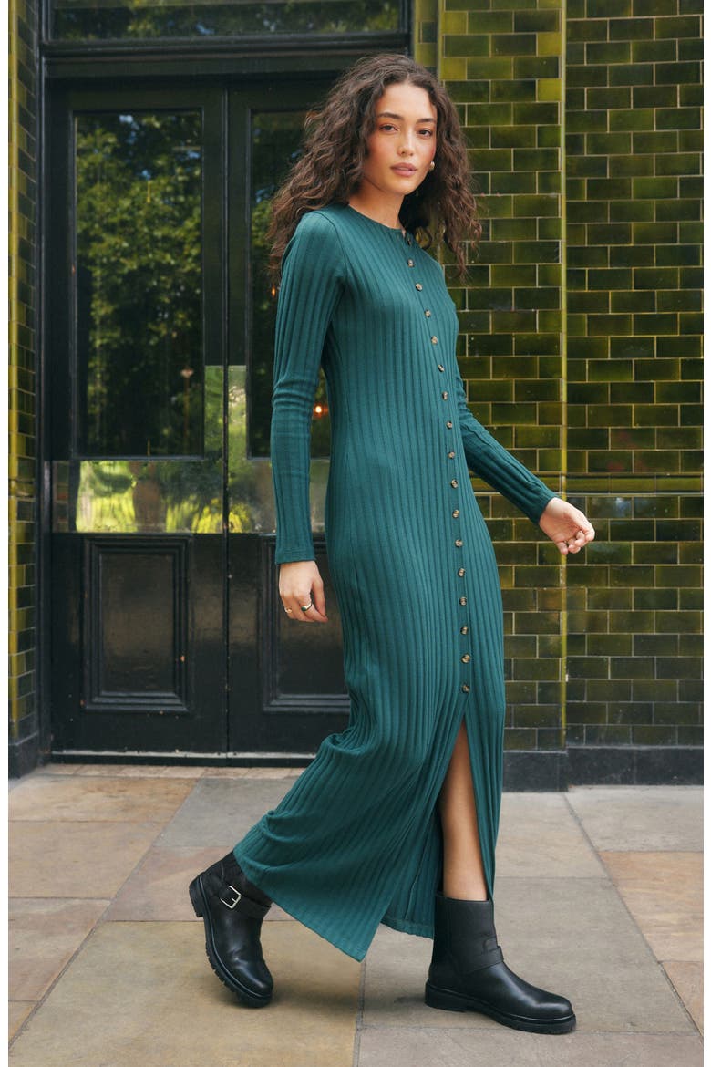 nordstrom ribbed dress NORDSTROM COTTON RIBBED MAXI DRESS