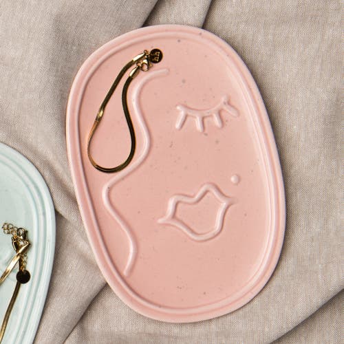 Totalee Gift Pink Face Catch All Ceramic Pink In Pink