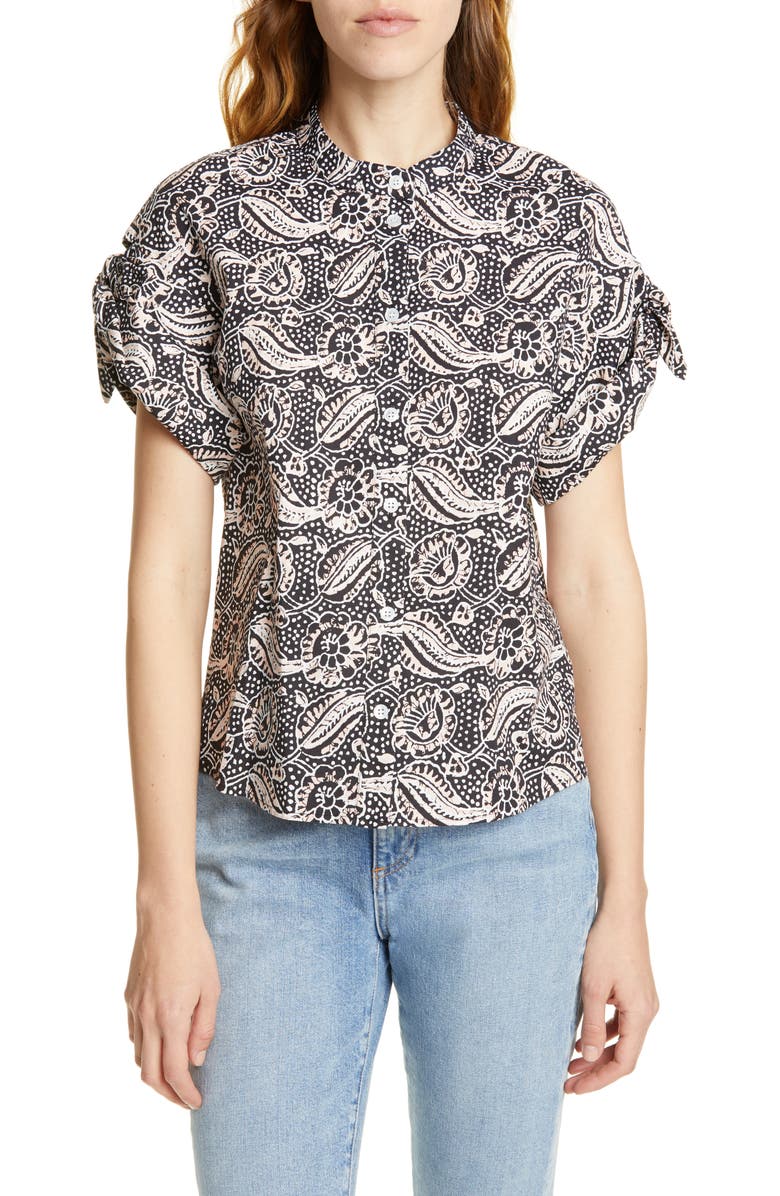 Veronica Beard Sanaa Floral Print Shirt, Main, color,