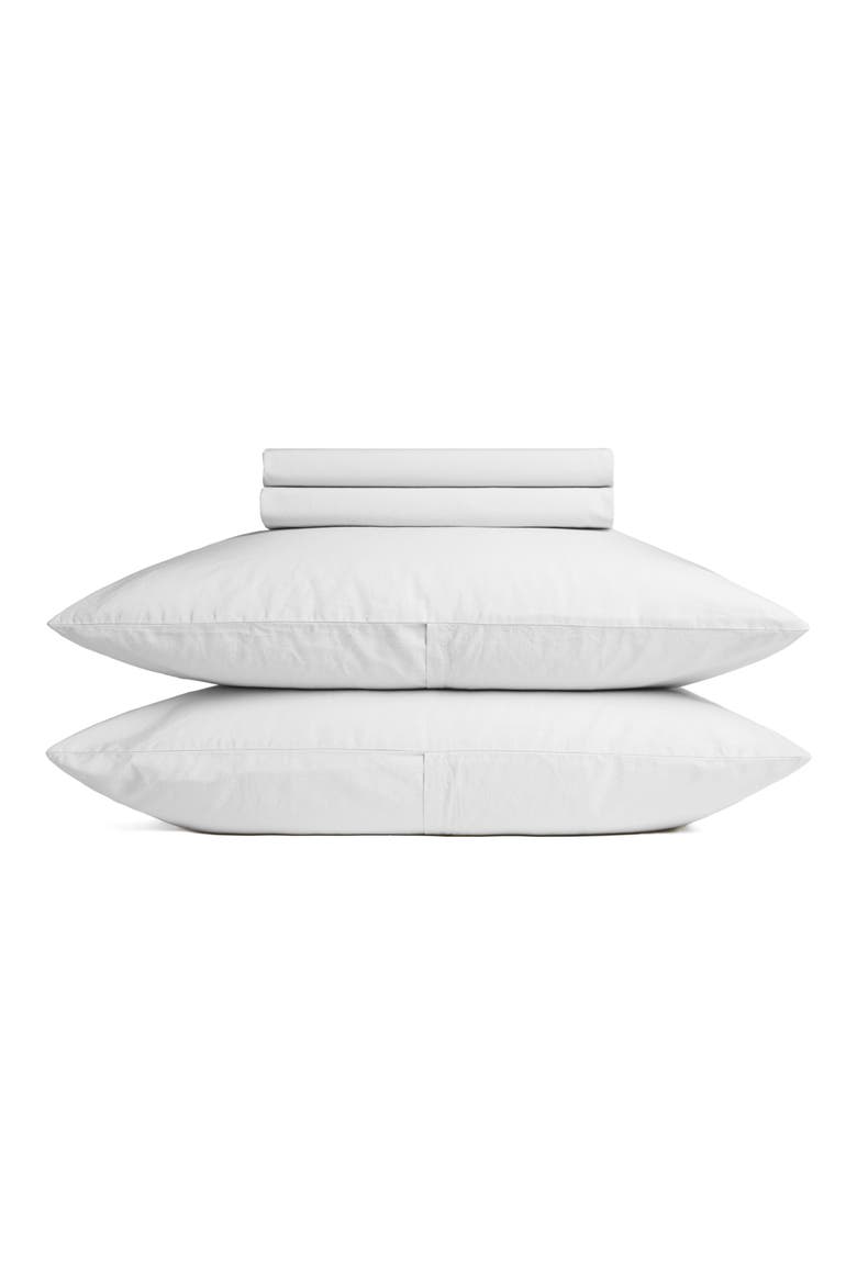 Brushed Cotton Sheet Set, Main, color, WHITE