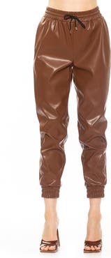 Alexia Admor Axel Faux Leather Joggers
