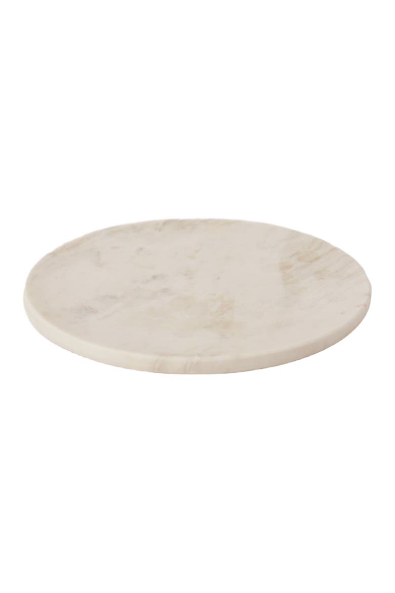White Marble Platter, Main, color, White