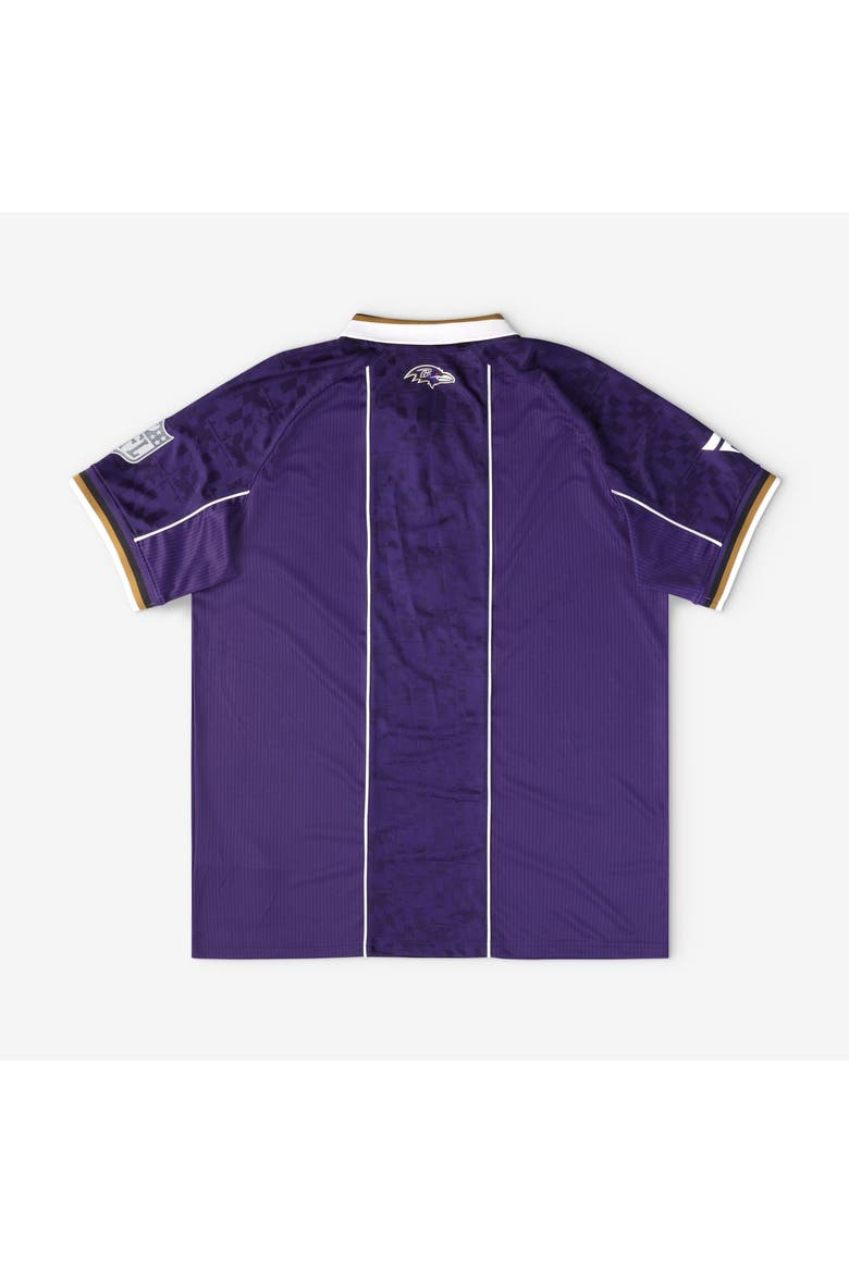Men's Fanatics Purple Baltimore Ravens Football x Football Collared Fan Top, Alternate, color, Purple