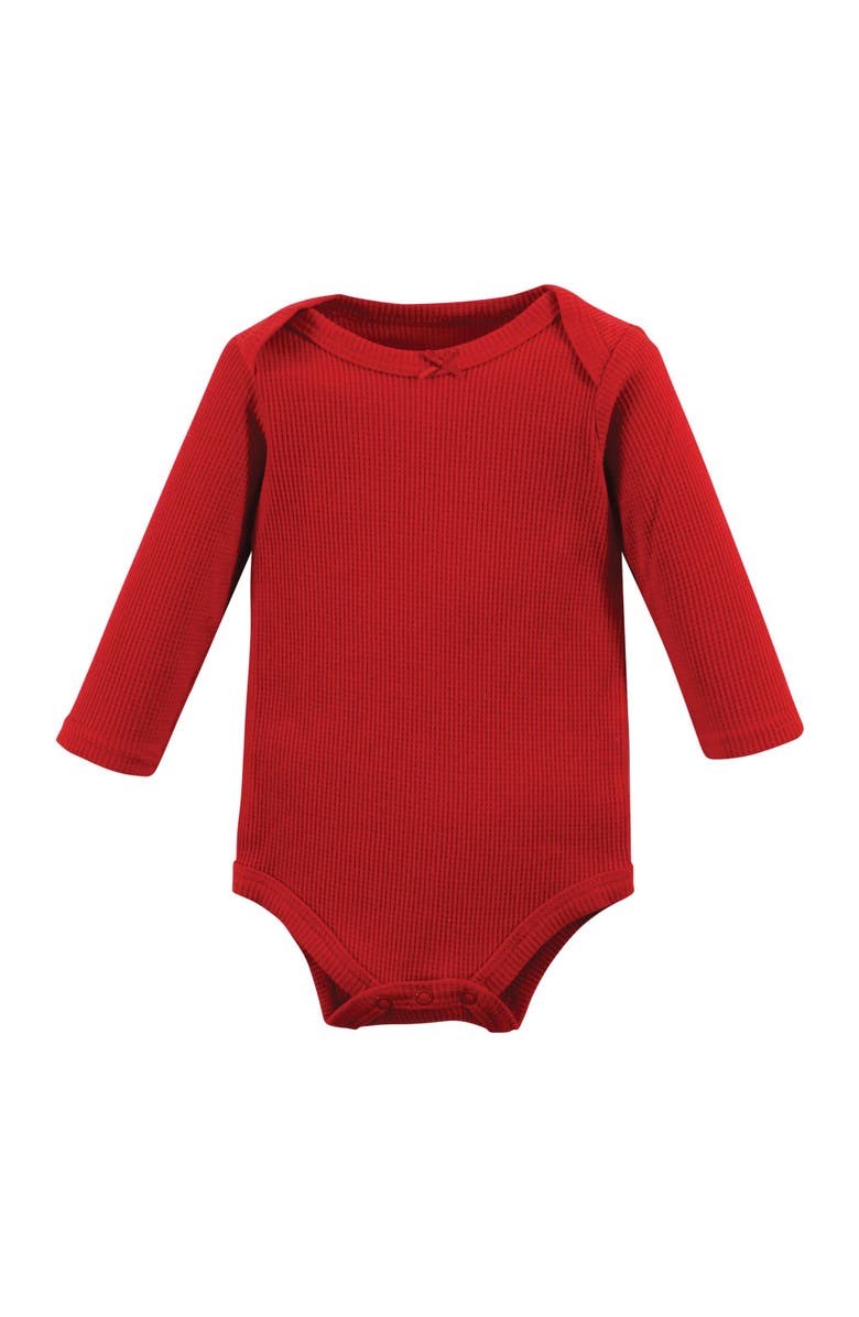 Hudson Baby Thermal Long Sleeve Bodysuits, Alternate, color, Buffalo Plaid Leopard