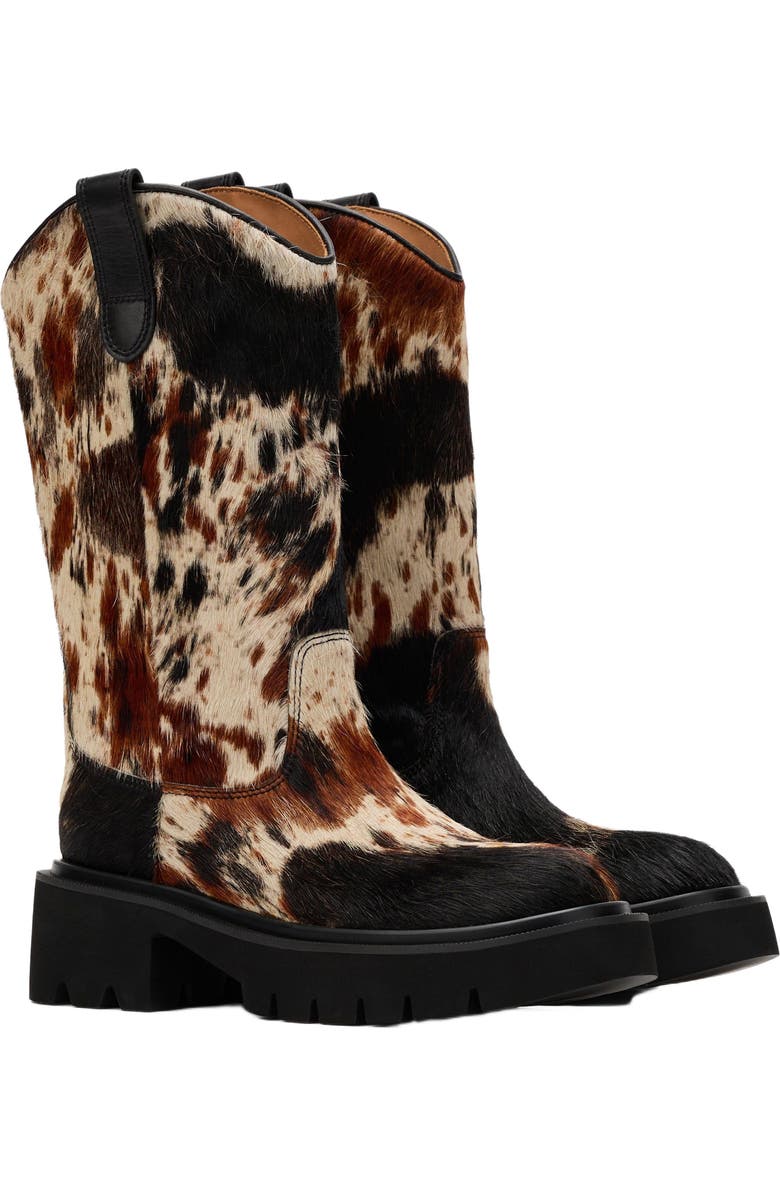 MARC NOLAN Daisy Lug Cowgirl Boots, Alternate, color, Dark Horse