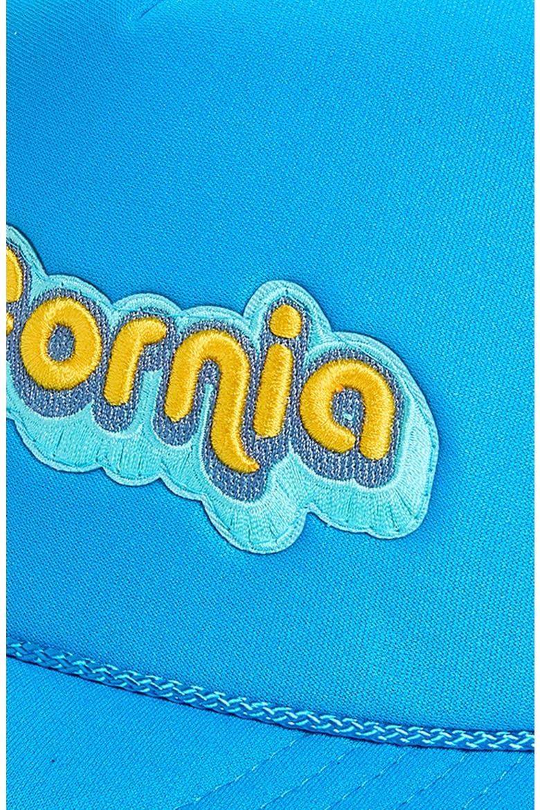 California Patch Trucker Hat, Alternate, color, NEON BLUE