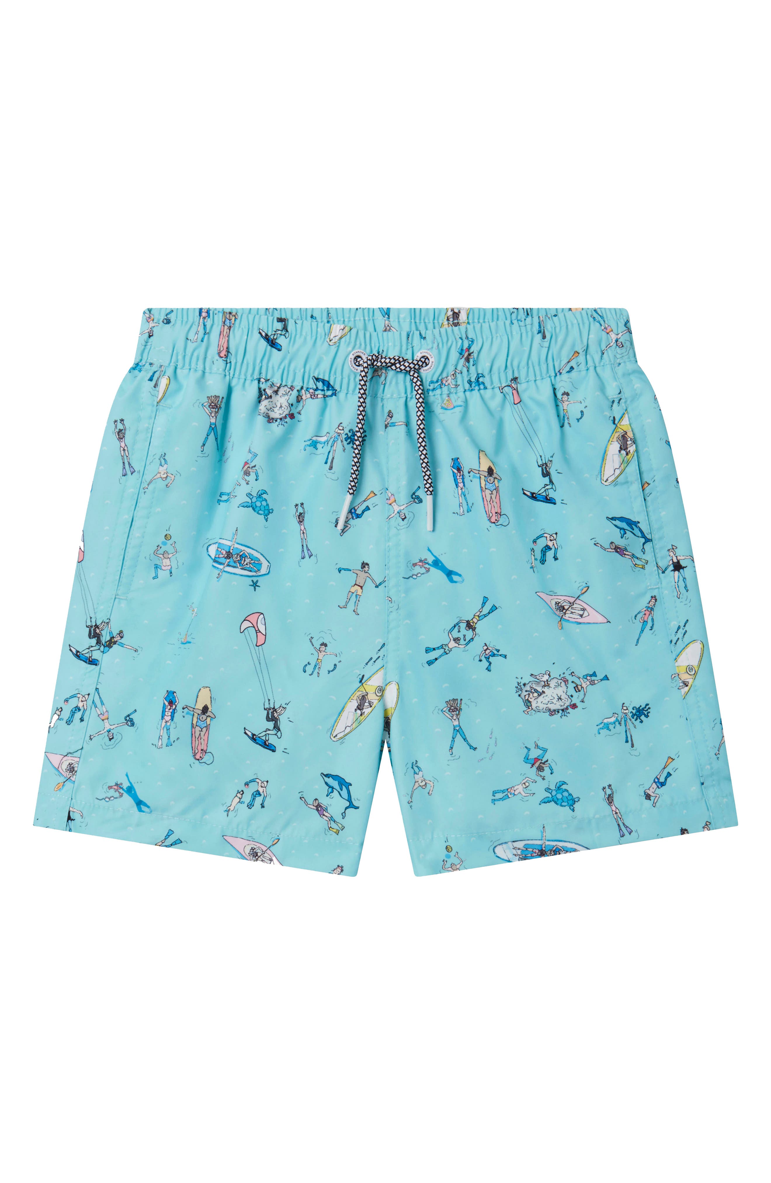 Boardies Kids' Sea Folk Swim Trunks in Blue 