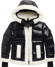 SAM. Kids' Carmen Faux Shearling & Faux Leather Hooded Jacket