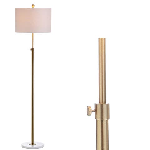 June 65" Adjustable Metal/Marble LED Floor Lamp