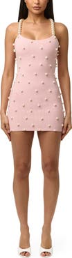 Naked Wardrobe Faux Pearl Body-Con Minidress