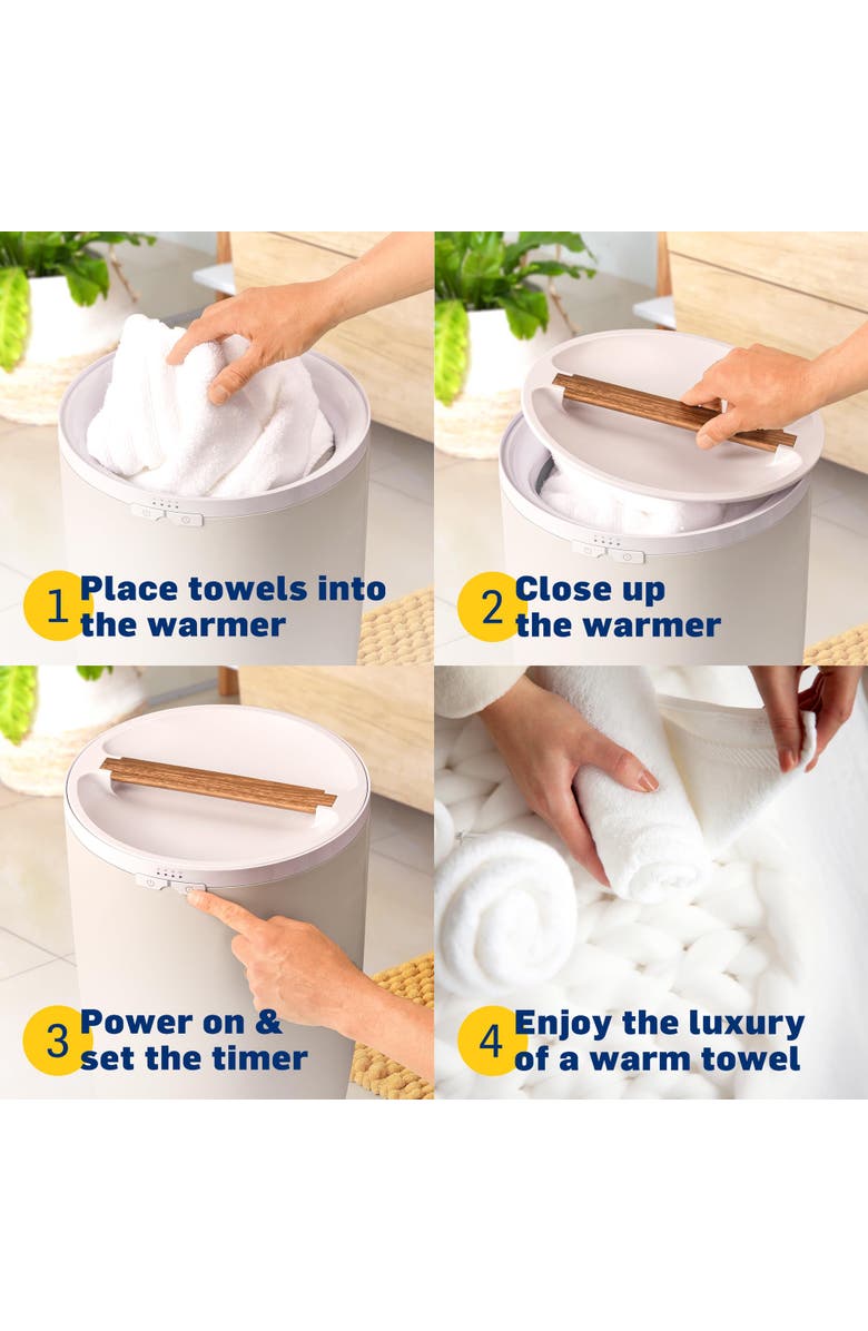 Live Fine Large Towel Warmer, Bucket, Alternate, color, Grey