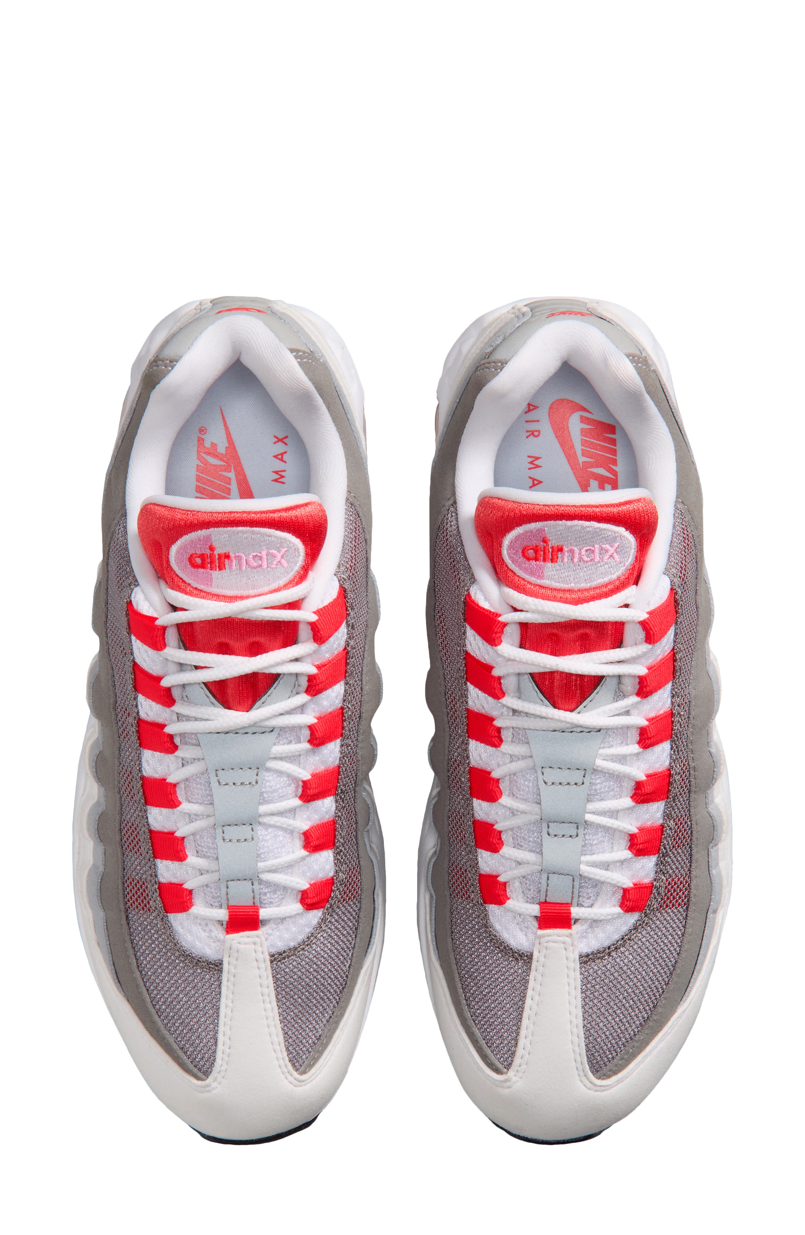 Air Max 95 Big Bubble Sneaker, Alternate, color, WHITE/ PINK/ GREY/ CRIMSON