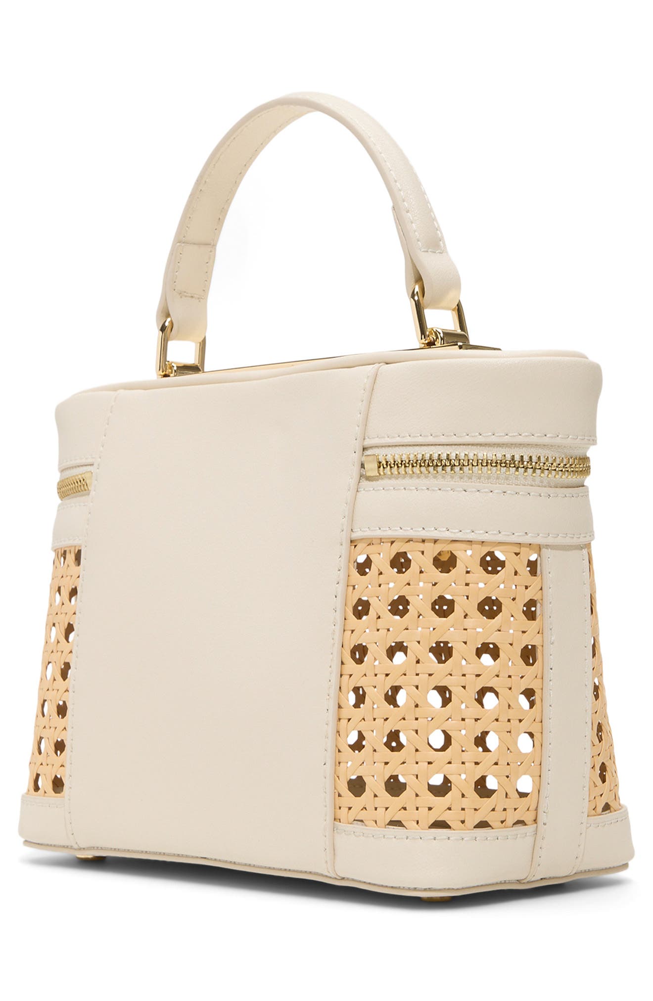 Ted Baker Tia Woven Satchel, Alternate, color, Natural