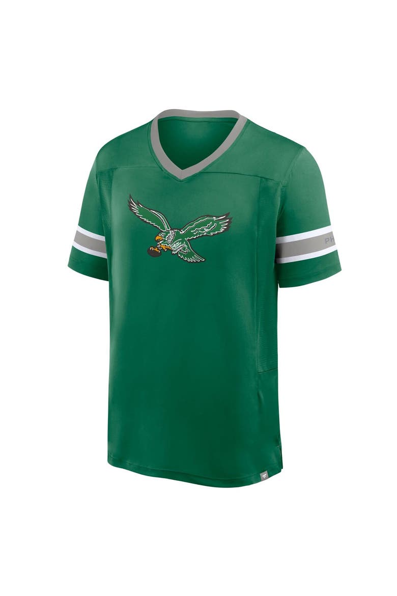 Men's Fanatics Kelly Green Philadelphia Eagles Hometown Premium Hashmark V-Neck T-Shirt, Alternate, color, Kelly Green