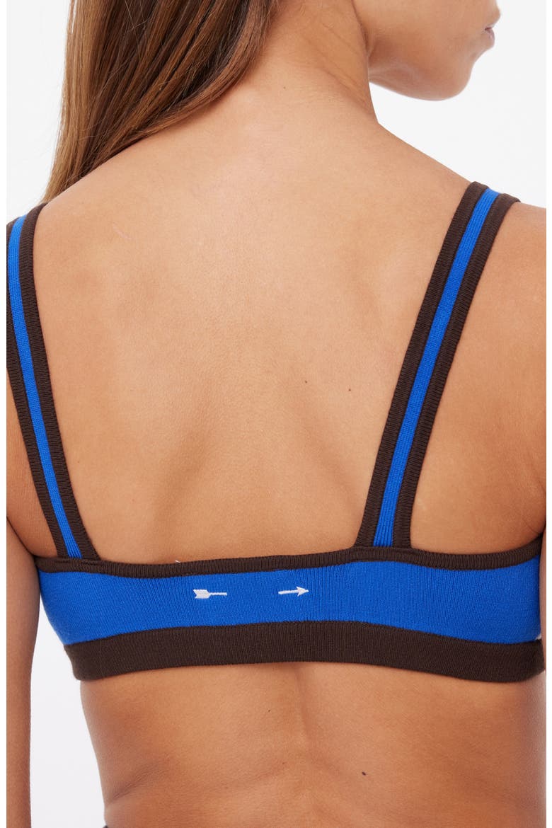 Montage Rory Scoop Neck Knit Sports Bra, Alternate, color, BLUE