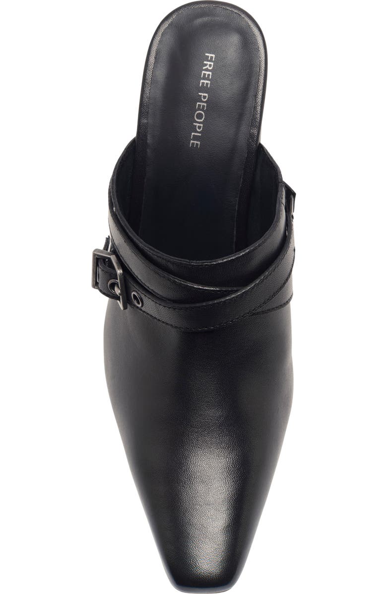 Free People Date Night Mule, Alternate, color, Black Leather