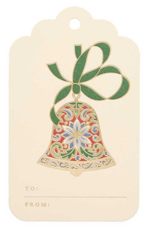 Crane Set of 6 Elegant Bell Gift Tags in Ivory Multi  product