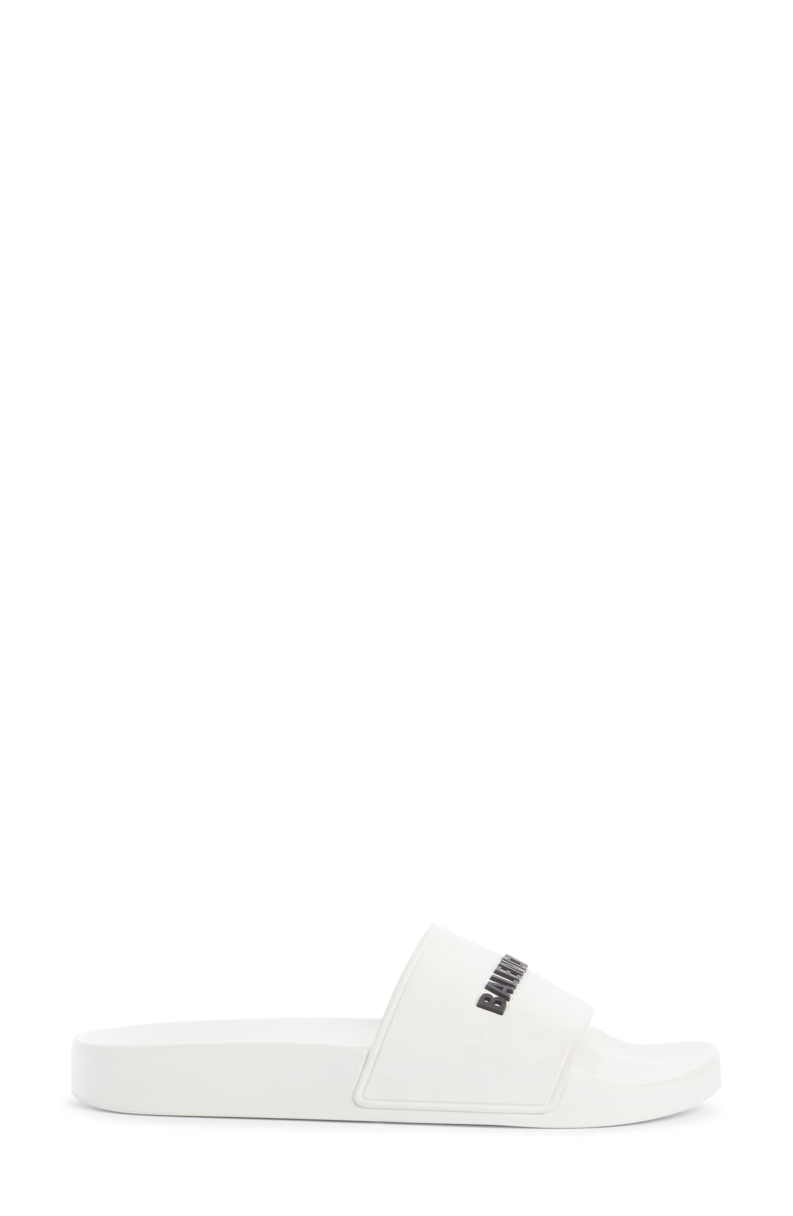 Balenciaga Logo Pool Slide Sandal, Alternate, color, 