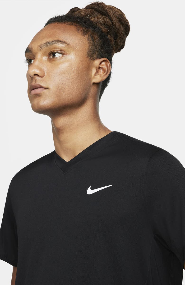 Nike Court Dri-FIT Victory V-Neck T-Shirt, Alternate, color, 