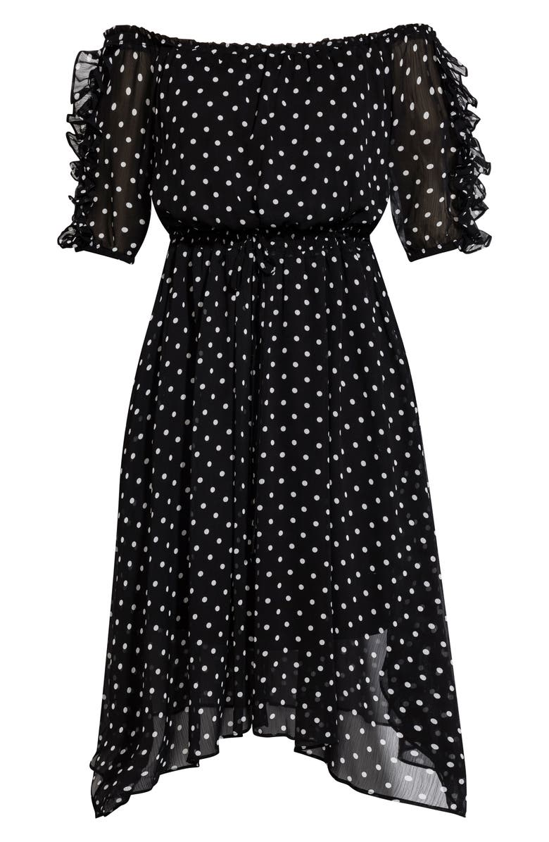 City Chic Off The Shoulder Dress, Alternate, color, 