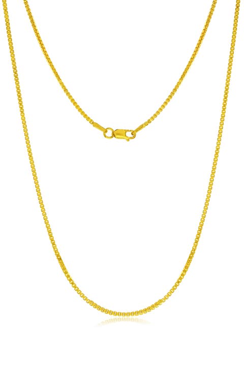 14k Gold Fill Box Chain Necklace
