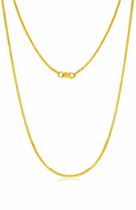14k Gold Fill Box Chain Necklace