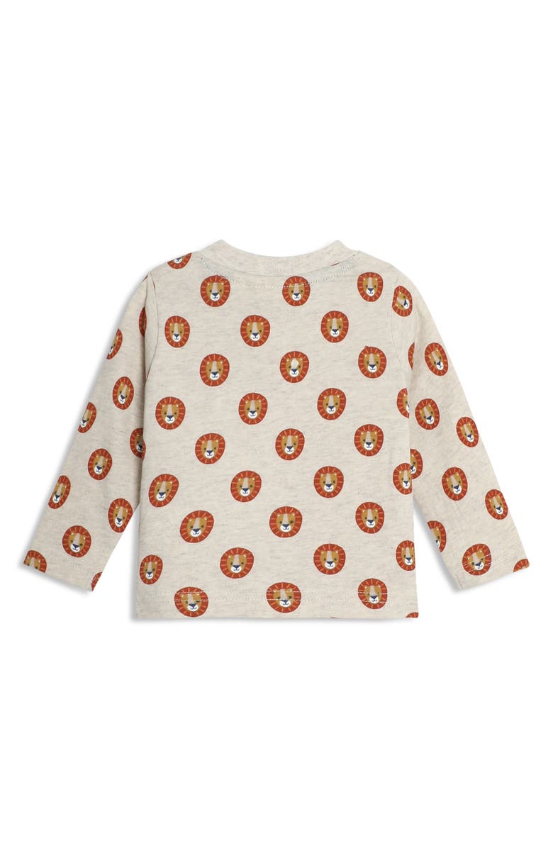 JOJO MAMAN BEBE Long Sleeve Lion Print T-Shirt & Appliqué Overalls Set, Alternate, color, 