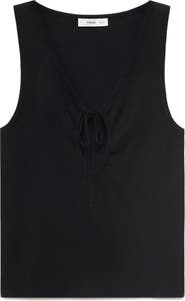 MANGO Bow Sleeveless Knit Top