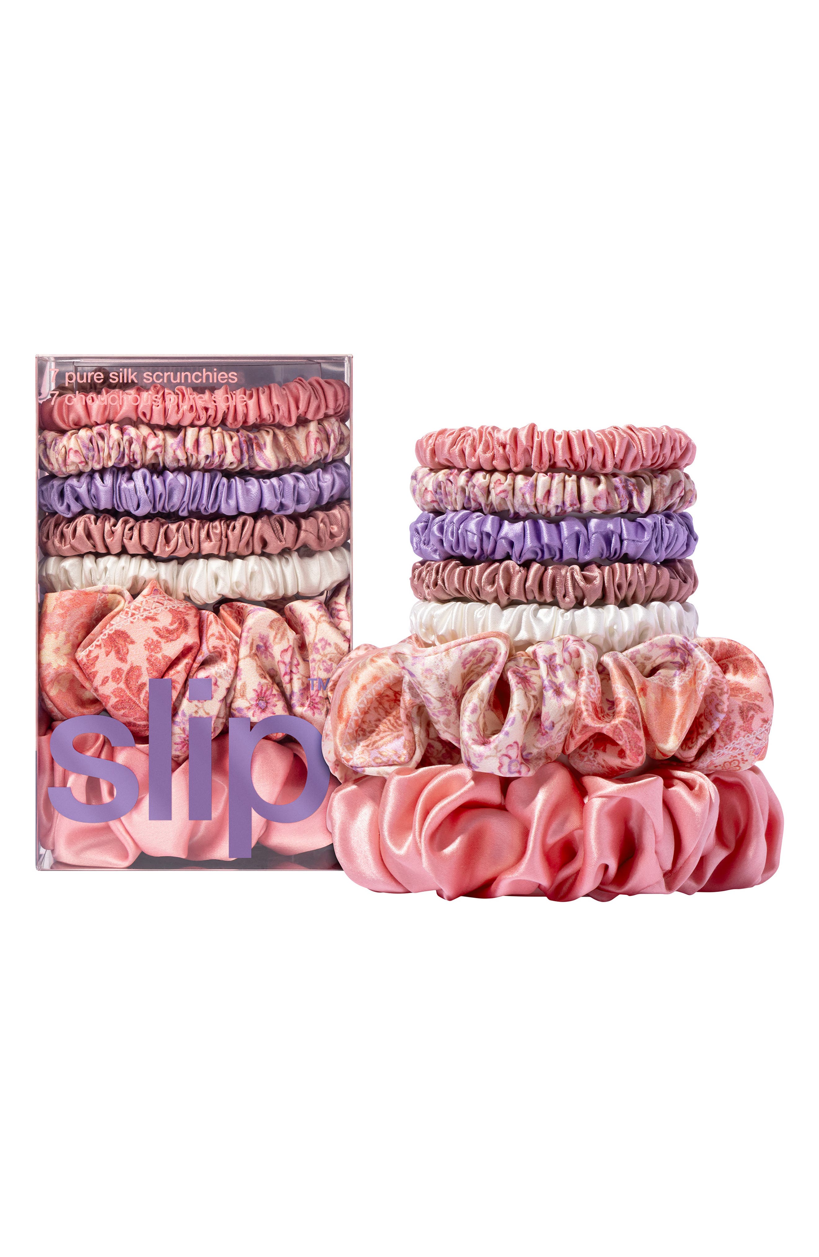 slip 7-Pack Silk Scrunchies