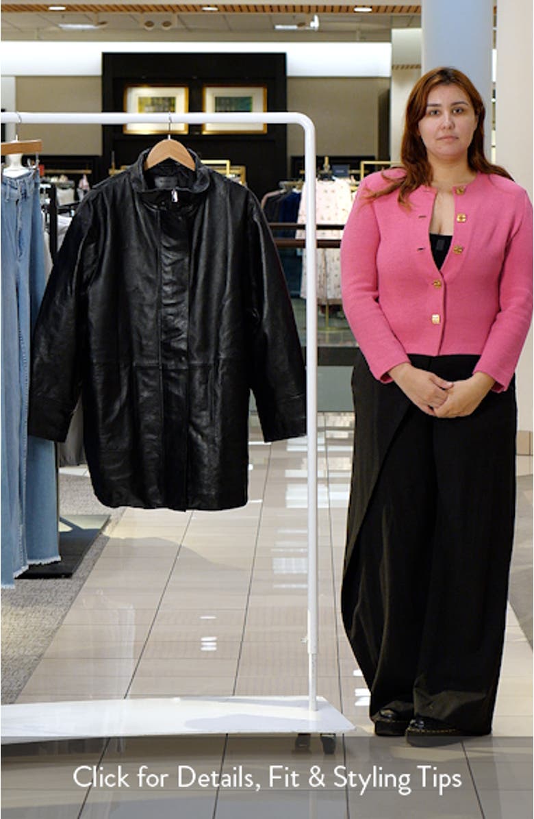 Oversize Faux Leather Jacket, sales video thumbnail