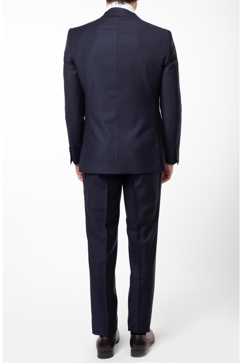 Matteo Slim Fit Navy Check Wool Suit, Alternate, color, NAVY