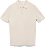 MANGO Band Collar Linen & Cotton Button-Up Shirt