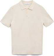 MANGO Band Collar Linen & Cotton Button-Up Shirt