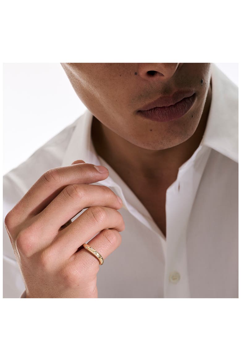Surf 14K Gold Scattered Diamond Ring, 3.8mm, Alternate, color, GOLD