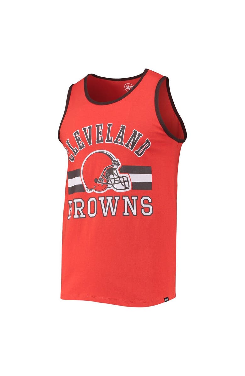 '47 Men's '47 Orange Cleveland Browns Edge Super Rival Tank Top, Alternate, color, Orange