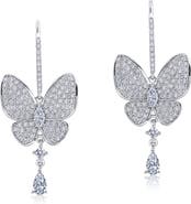 Lafonn Pavé Simulated Diamond Butterfly Drop Earrings